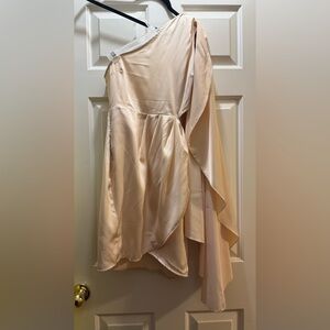 AREA Cream Satin Gown